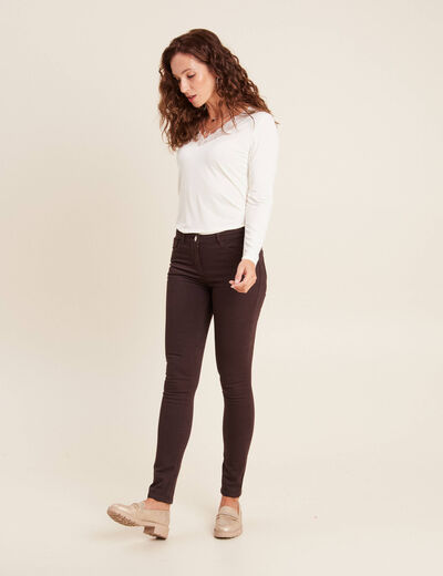 Pantalon chaud magique marron foncé femme