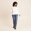 Bomber manches longues ecru femme