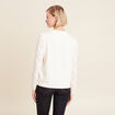 Sweat manches longues ecru femme