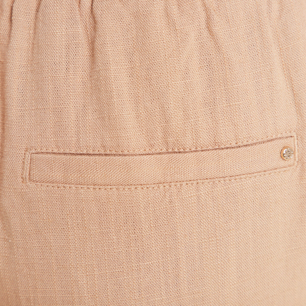 Pantalon large 7/8ème ceinturé sable femme