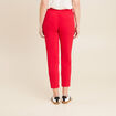 Pantalon flou ceinturé rouge femme