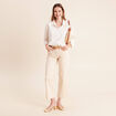 Chemise ample manches 3/4 col chemise ecru femme