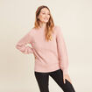 Pull manches longues vieux rose femme
