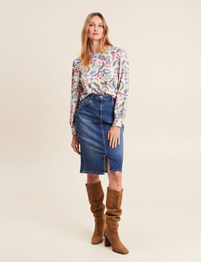 T-shirt manches longues rose femme