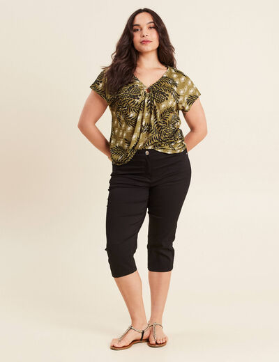 T-shirt manches courtes vert femme