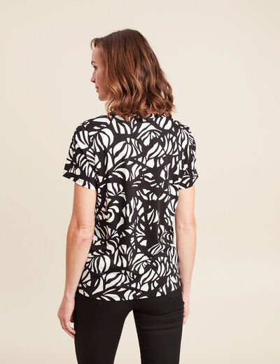 T-shirt manches courtes noir femme