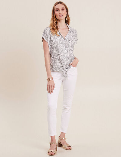T-shirt manches courtes vert kaki femme