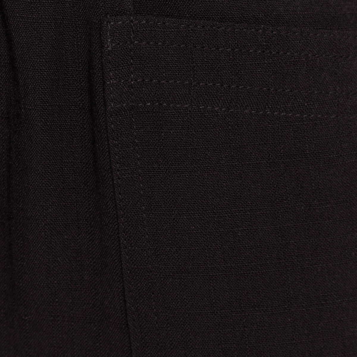 Pantalon mom 7/8&egrave;me en coton noir femme