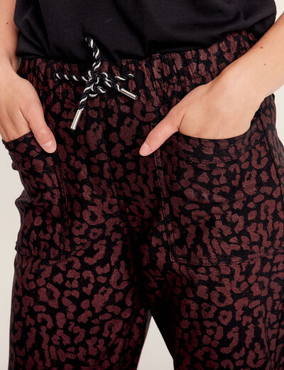 Pantalon décontracté prune femme
