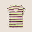 T-shirt manches courtes prune femme