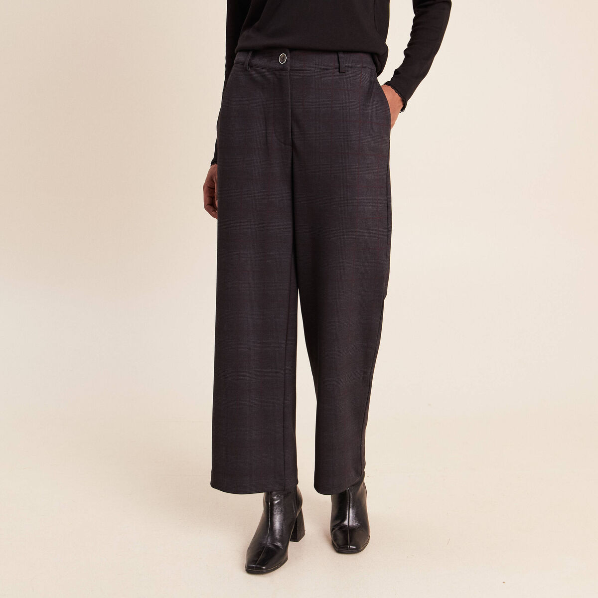 Pantalon gris fonc&eacute; femme