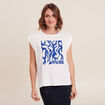 T-shirt manches courtes ecru femme