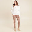 Chemise fluide manches longues ecru femme