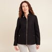 Manteau doubl&eacute; avec laine noir femme
