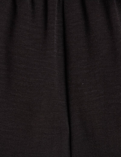 Pantalon coupe large portefeuille noir femme