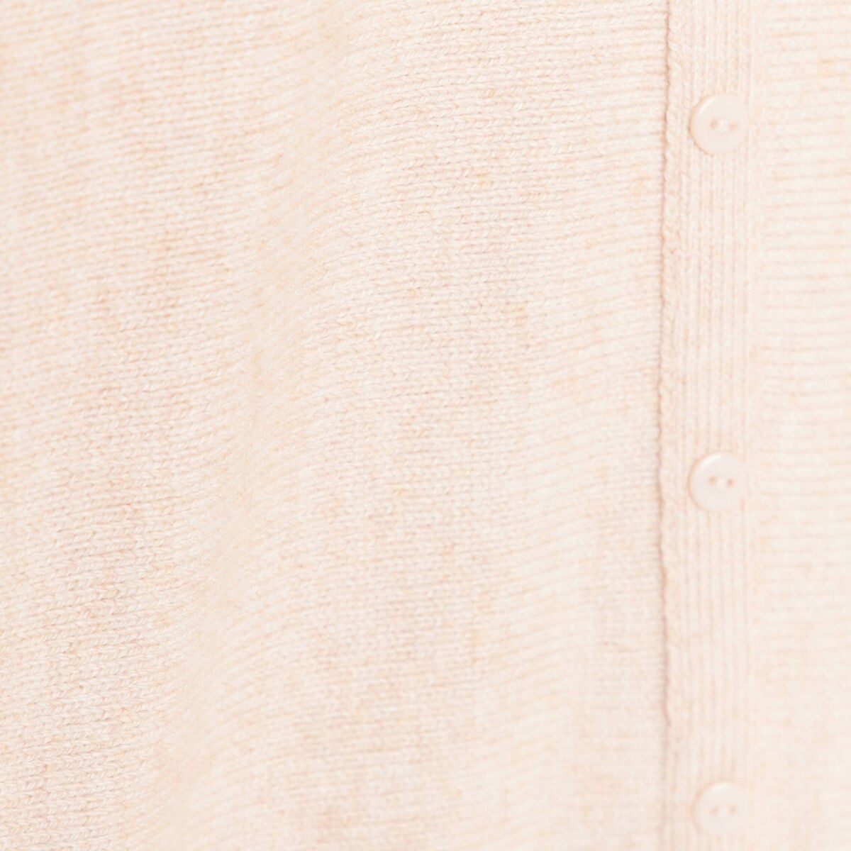 Pull col rond manches longues beige femme