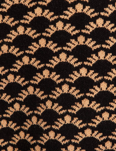 Jupe tricot ajustée noir femme