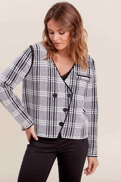 Gilet manches longues noir femme