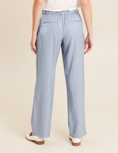 Pantalon flou irisé bleu clair femme