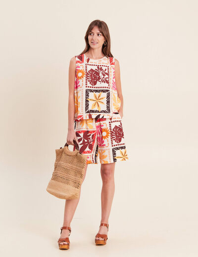 Bermuda multicolore femme