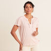 T-shirt manches courtes rose poudrée femme