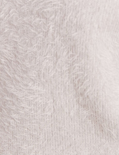 Pull manches longues gris clair femme