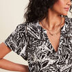 Blouse manches courtes noir femme