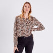 Blouse manches longues beige femme