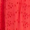 Robe courte manches 3/4 fluide rouge corail femme