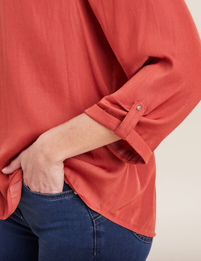 Blouse manches 3/4 vieux rose femme