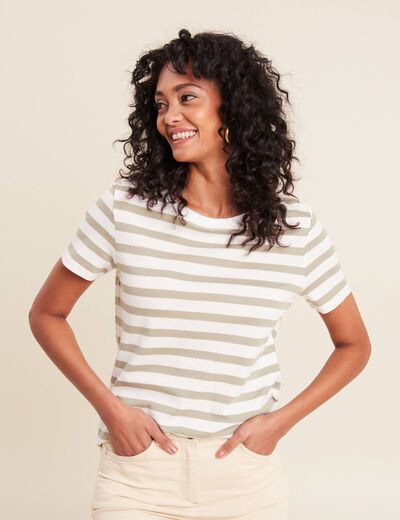 T-shirt manches courtes vert femme