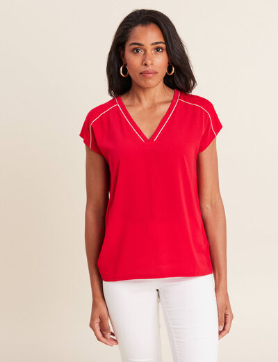T-shirt manches courtes rouge femme