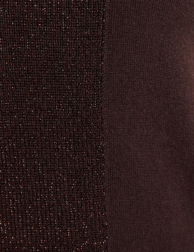 Pull manches longues marron foncé femme