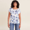 T-shirt manches courtes ecru femme