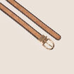 Ceinture r&eacute;versible &agrave; perles beige femme
