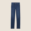 Jean coupe ajust&eacute;e long denim brut femme