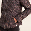 Doudoune d&eacute;perlante droite zipp&eacute;e marron femme