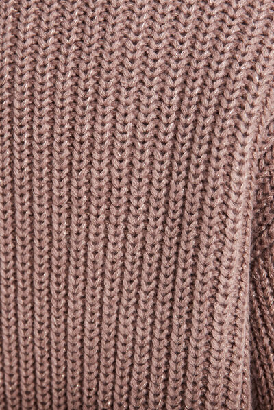 Pull manches longues taupe femme