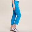 Jean droit taille basse 7/8&egrave;me bleu femme