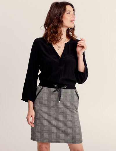 Robe droite effet 2-en-1 gris femme