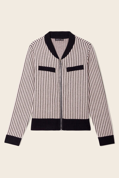 Veste droite zippée rose femme