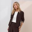 Veste r&eacute;versible manches longues noir femme