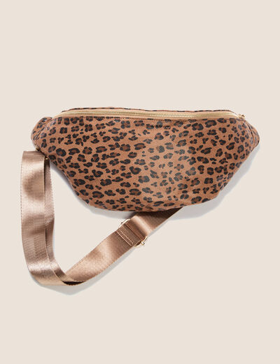 Sac banane réversible taupe femme
