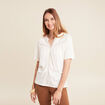 T-shirt manches courtes ecru femme