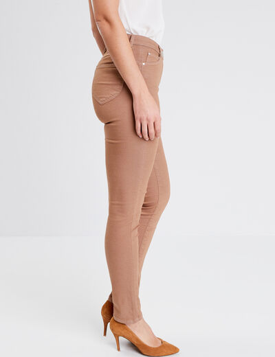 Pantalon léger taille standard long marron femme