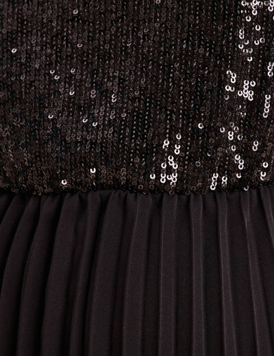Robe midi &eacute;vas&eacute;e noir femme