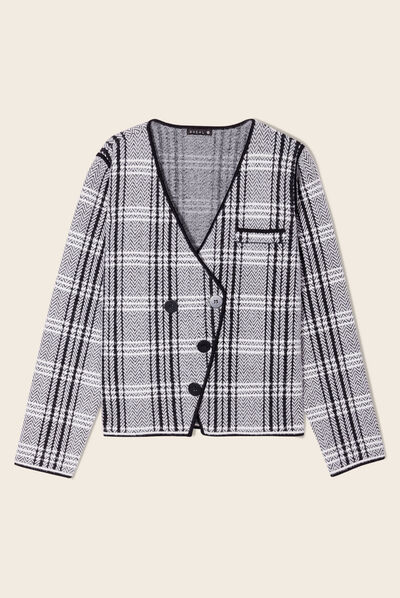 Gilet manches longues noir femme