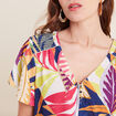 T-shirt manches courtes multicolore femme