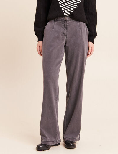 Jean denim gris femme