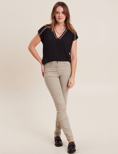 T-shirt manches courtes noir femme